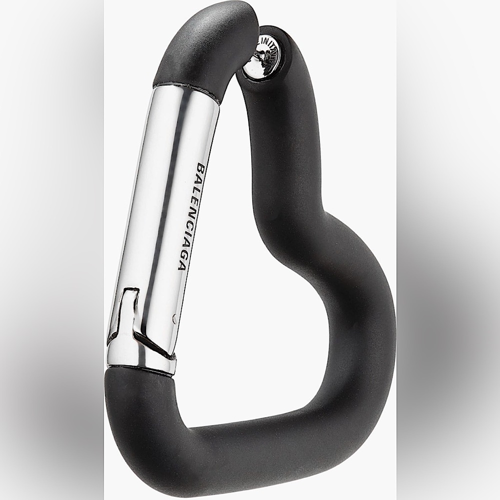 NEW🔥BALENCIAGA Love Carabiner Heart Hoop Earrings🔥 - Picture 5 of 11